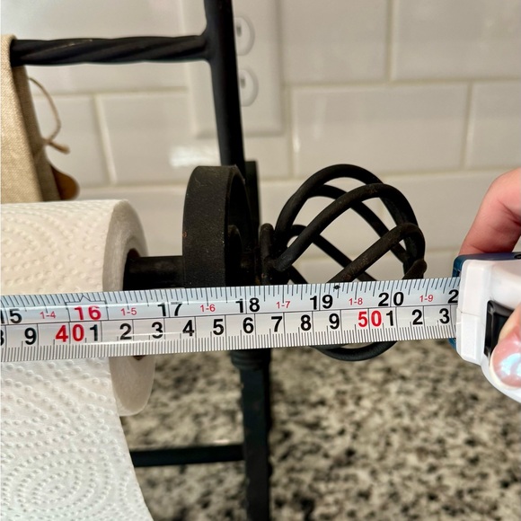 Vintage Farmhouse Wrought Iron Paper‎ Towel & Kitchen Towel Holder - Picture 4 of 8